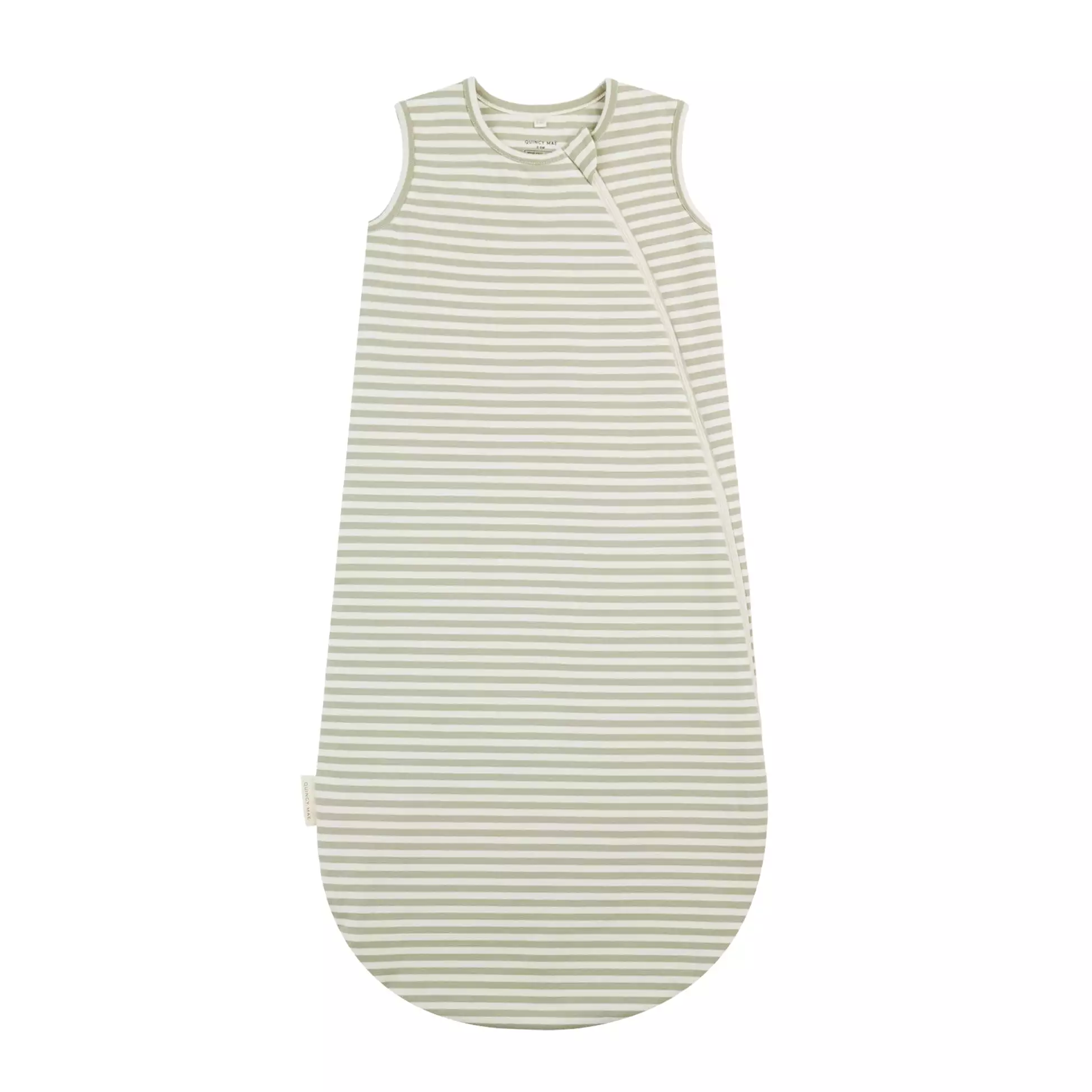 Quincy Mae Jersey Sleeping Bag - Sage Stripe