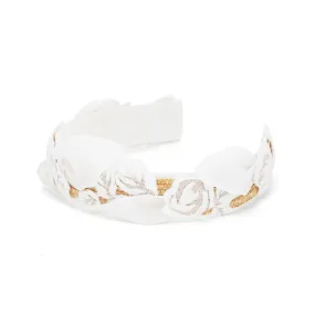 Raffaella Straw Headband With Sangallo Covering