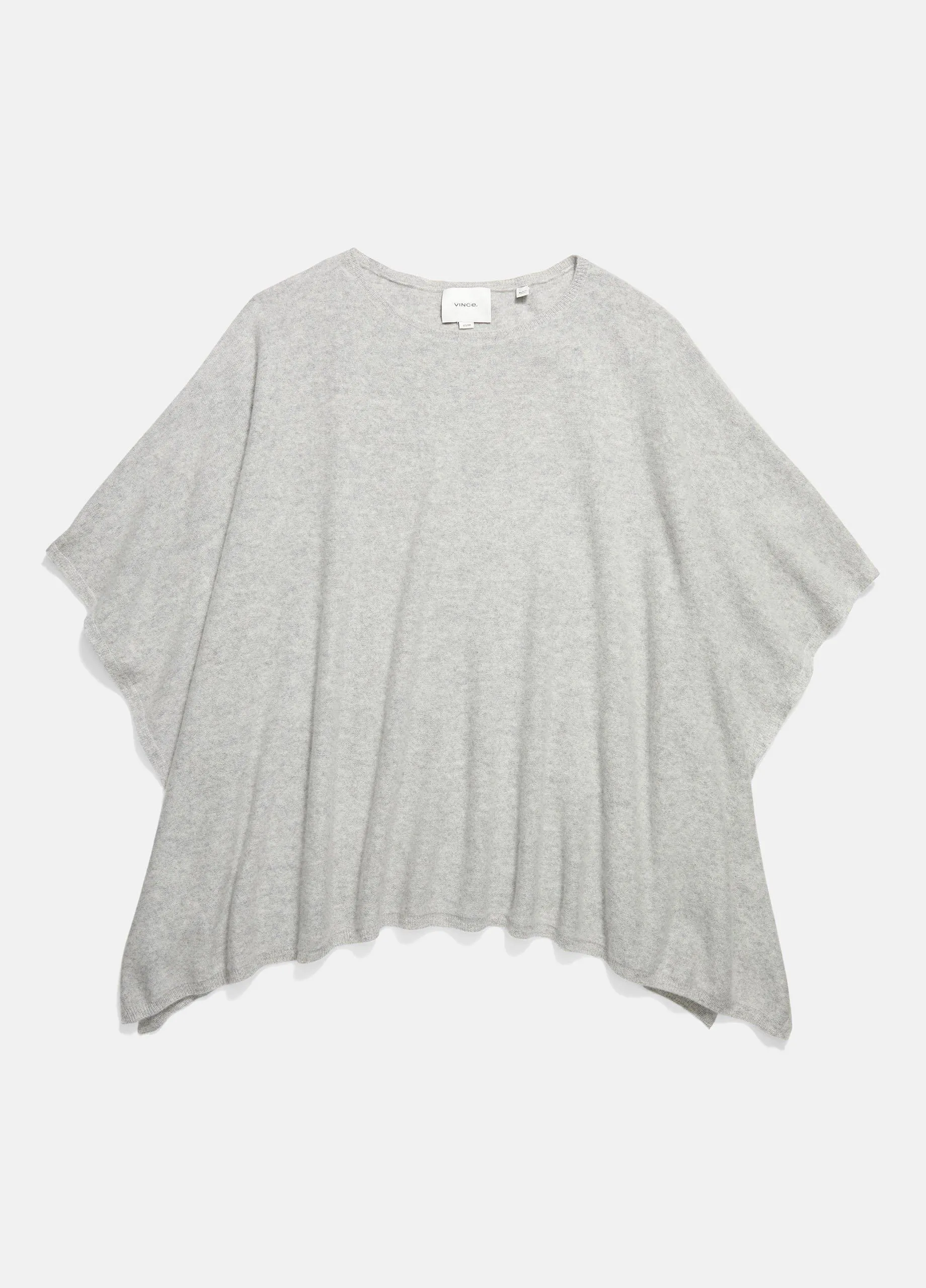 Reverse-Jersey Cashmere Boat-Neck Poncho