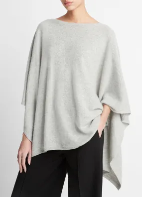 Reverse-Jersey Cashmere Boat-Neck Poncho