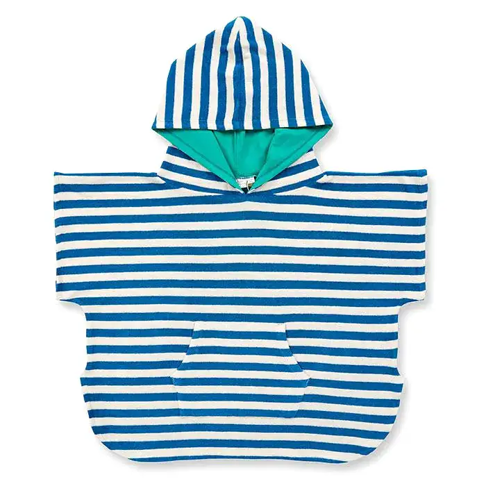 Sense Organics Blue Stripe Alvi Beach and Bath Poncho