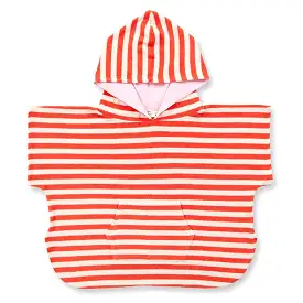 Sense Organics Coral Stripe Alvi Beach and Bath Poncho