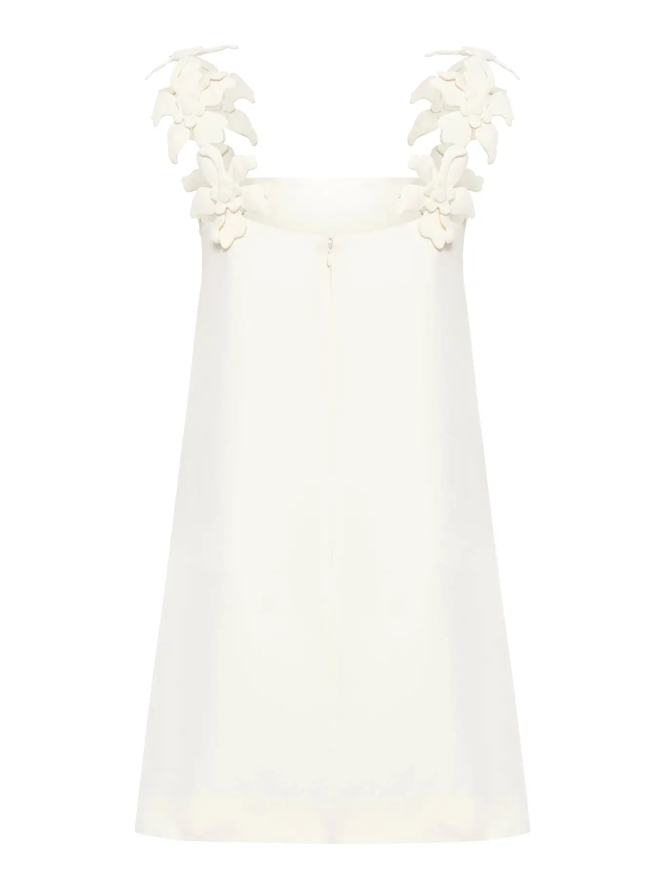 SHORT DRESS with straps IN EMBROIDERED CREPE COUTURE