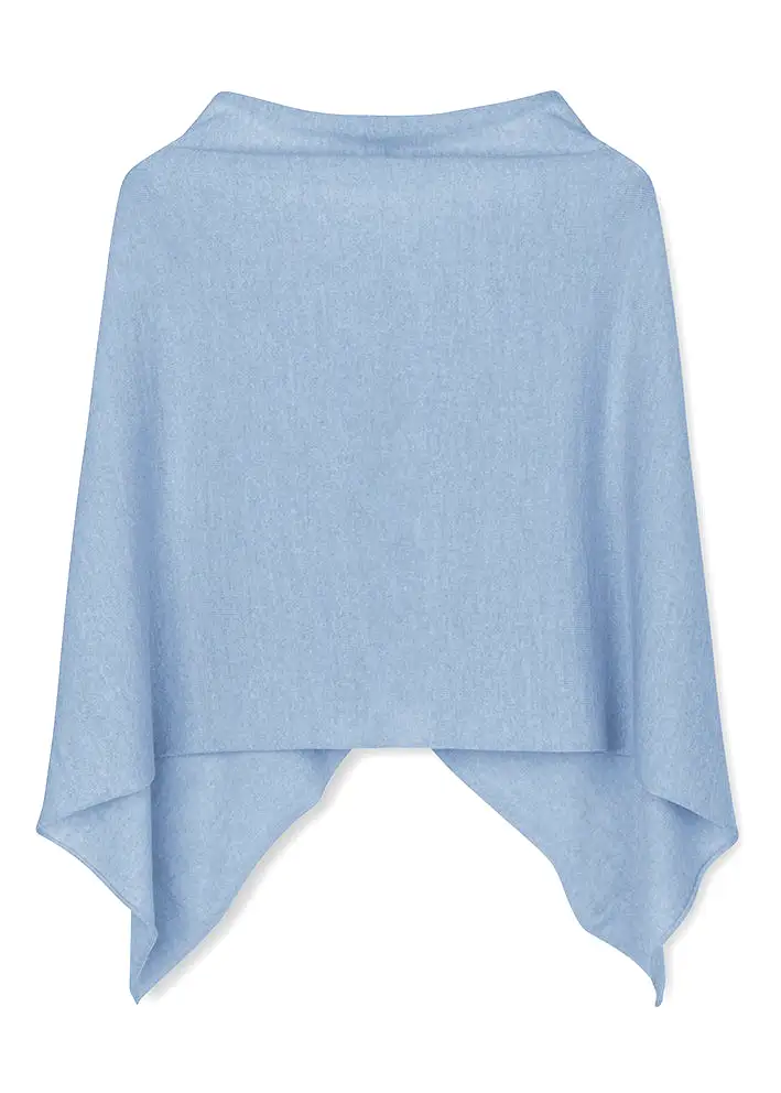 Sibin Linnebjerg Paris poncho - Light blue