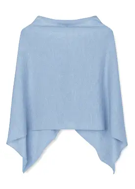 Sibin Linnebjerg Paris poncho - Light blue