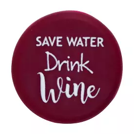 Slogan Cap - Burgundy - Save Water Drink Wine