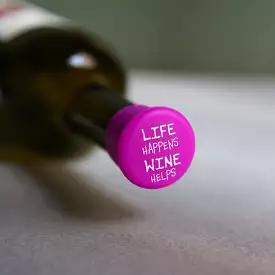 Slogan Cap - Purple - Life Happens Wine Helps