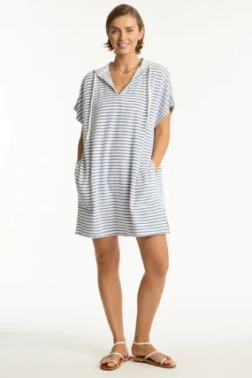 Surf Poncho - Denim Stripe