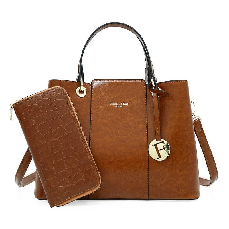 Tote Handbag With Purse