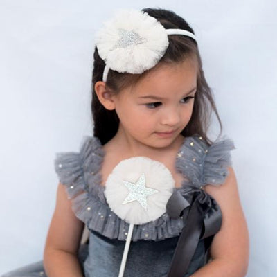 Tulle Star Headband - Cream