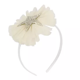 Tulle Star Headband - Cream