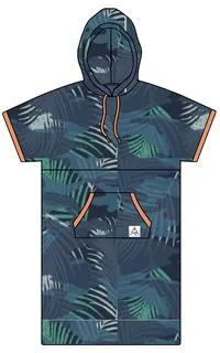 Tulum Recycelter Surf-Poncho - Palm Camo Moonlight