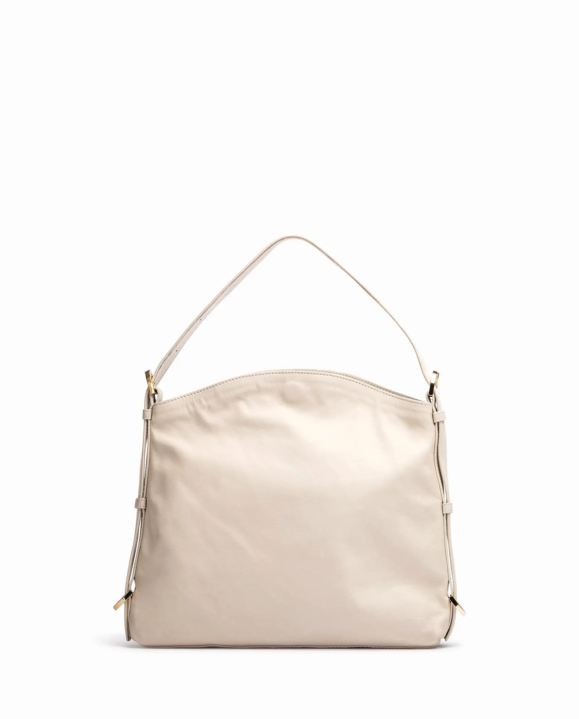 Unisa Ivory Leather Shoulder Bag