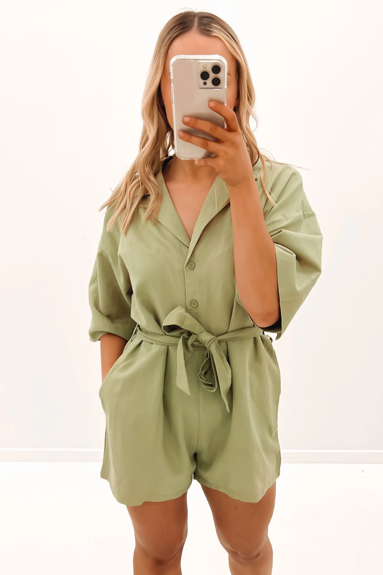 Vacay Romper Olive