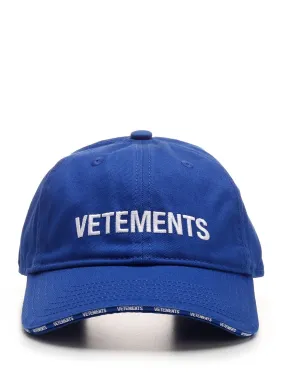 Vetements Logo Embroidered Cap