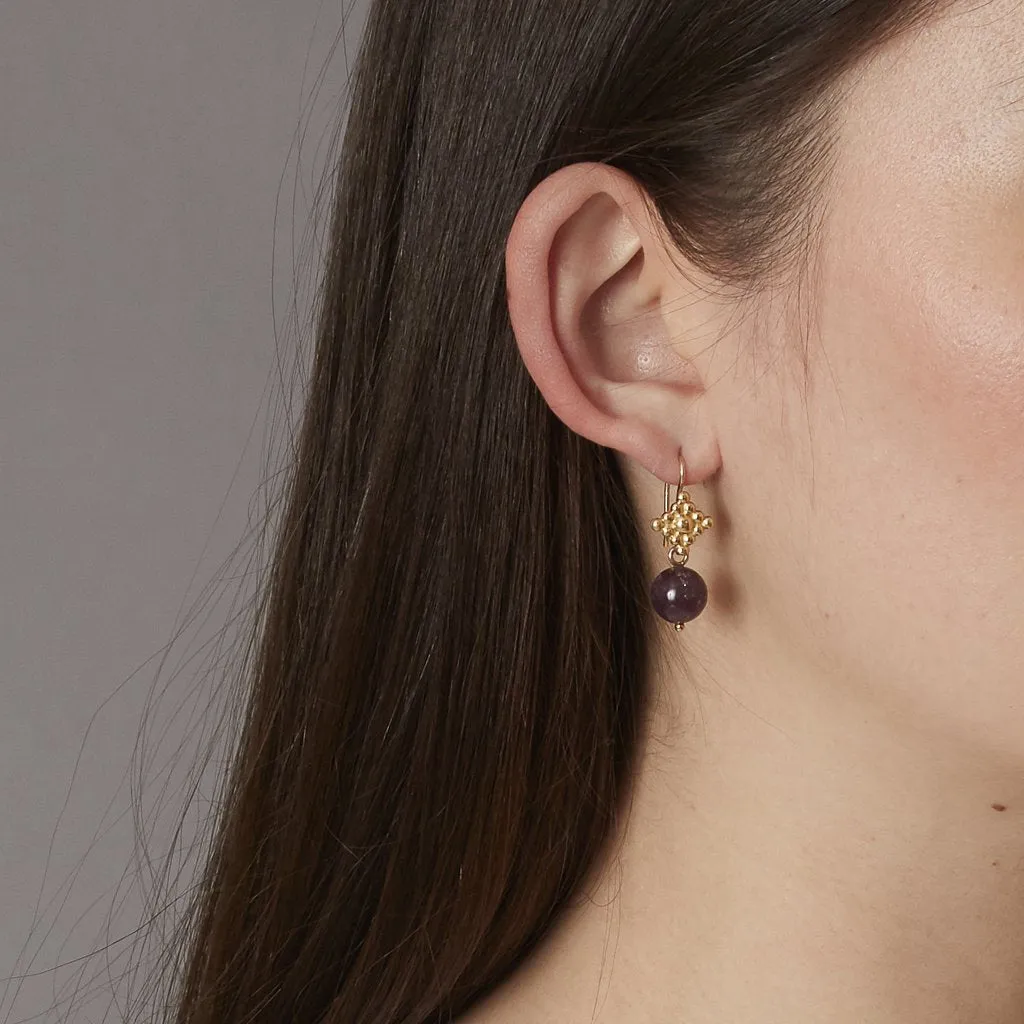 Victoire Lepidolite 10mm Earring Drops