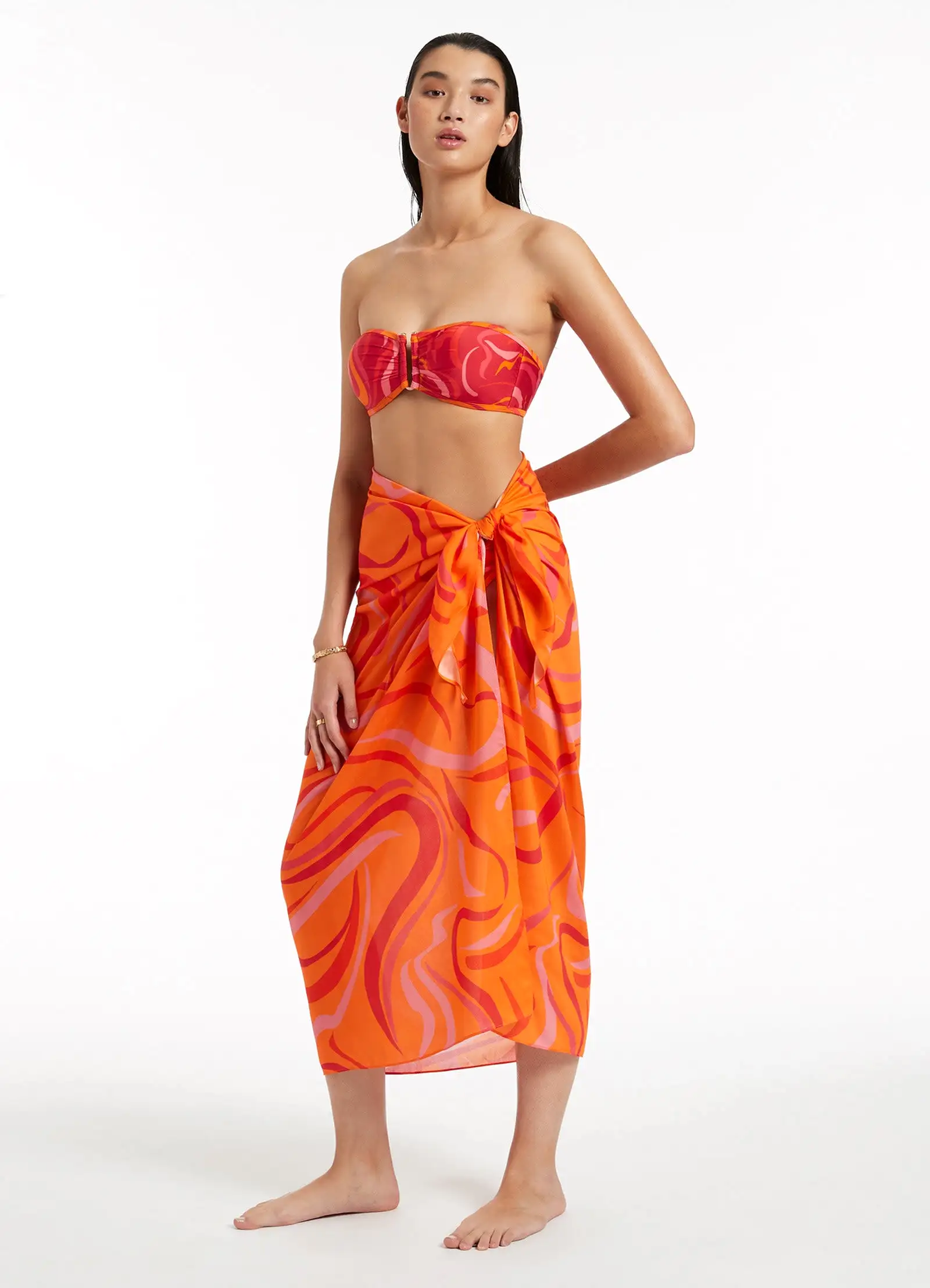 Vortici Sarong - Retro Orange