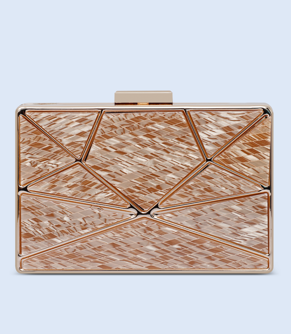 WB2454-GOLDEN-Women Snazzy Clutch