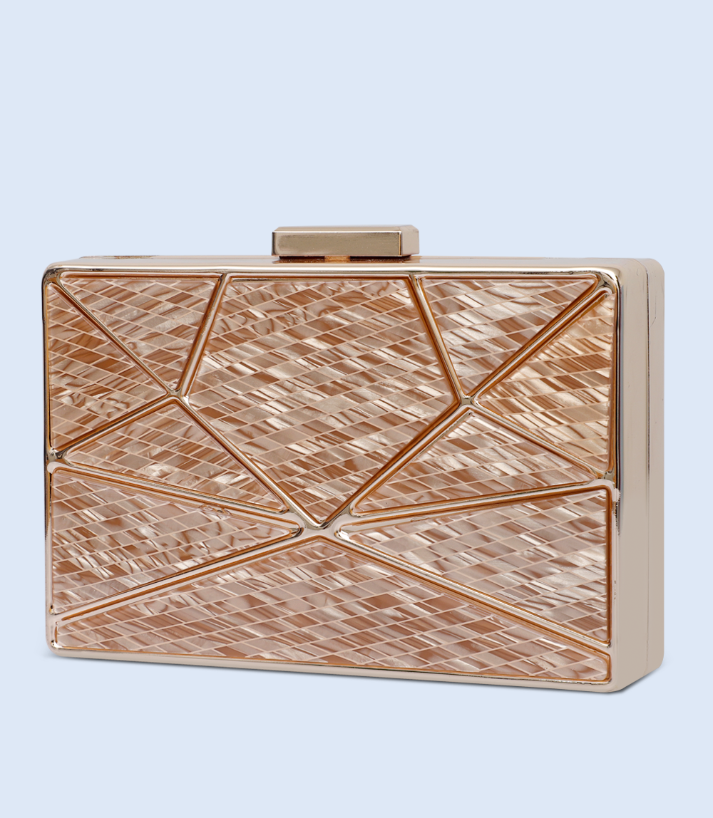 WB2454-GOLDEN-Women Snazzy Clutch