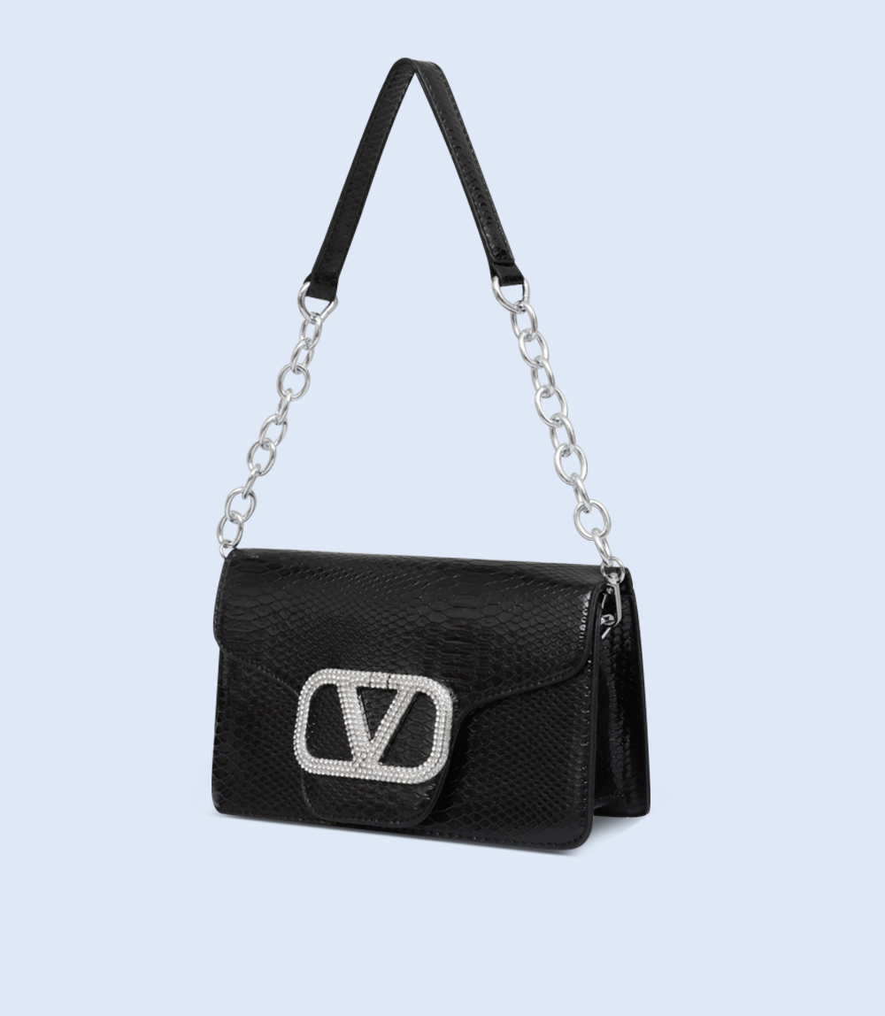 WB2688-BLACK-Women Trendy Bag