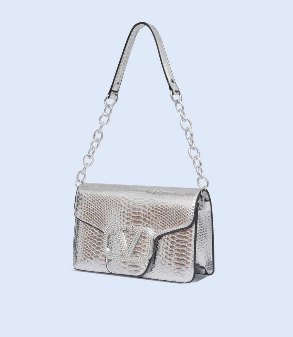 WB2688-SILVER-Women Trendy Bag