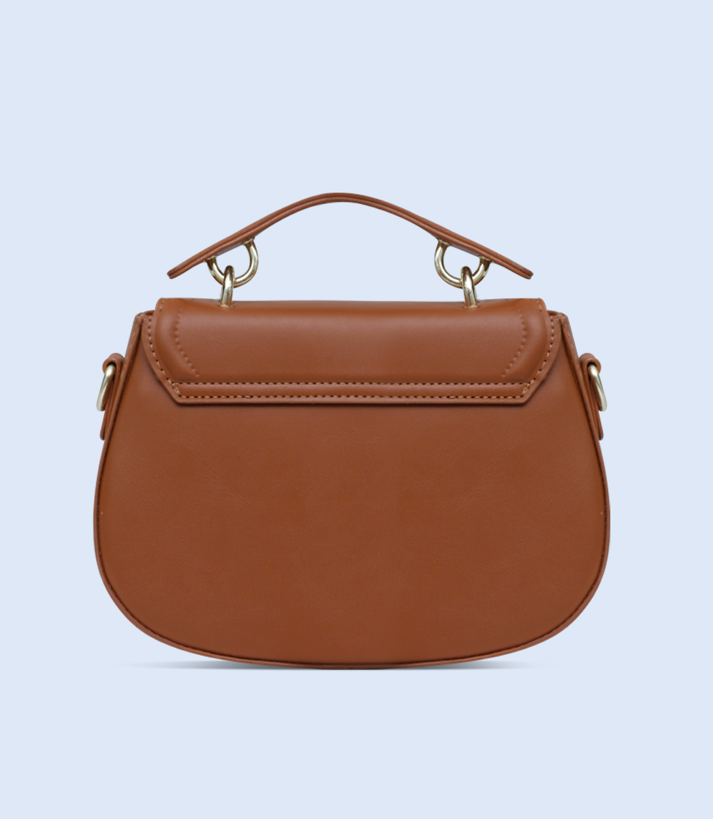 WB2689-BROWN-Women Trendy Bag