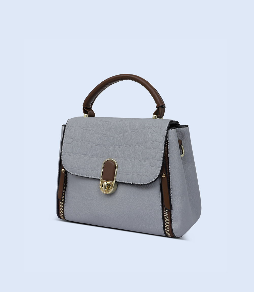 WB2753-BLUE-Women Boxy Bag