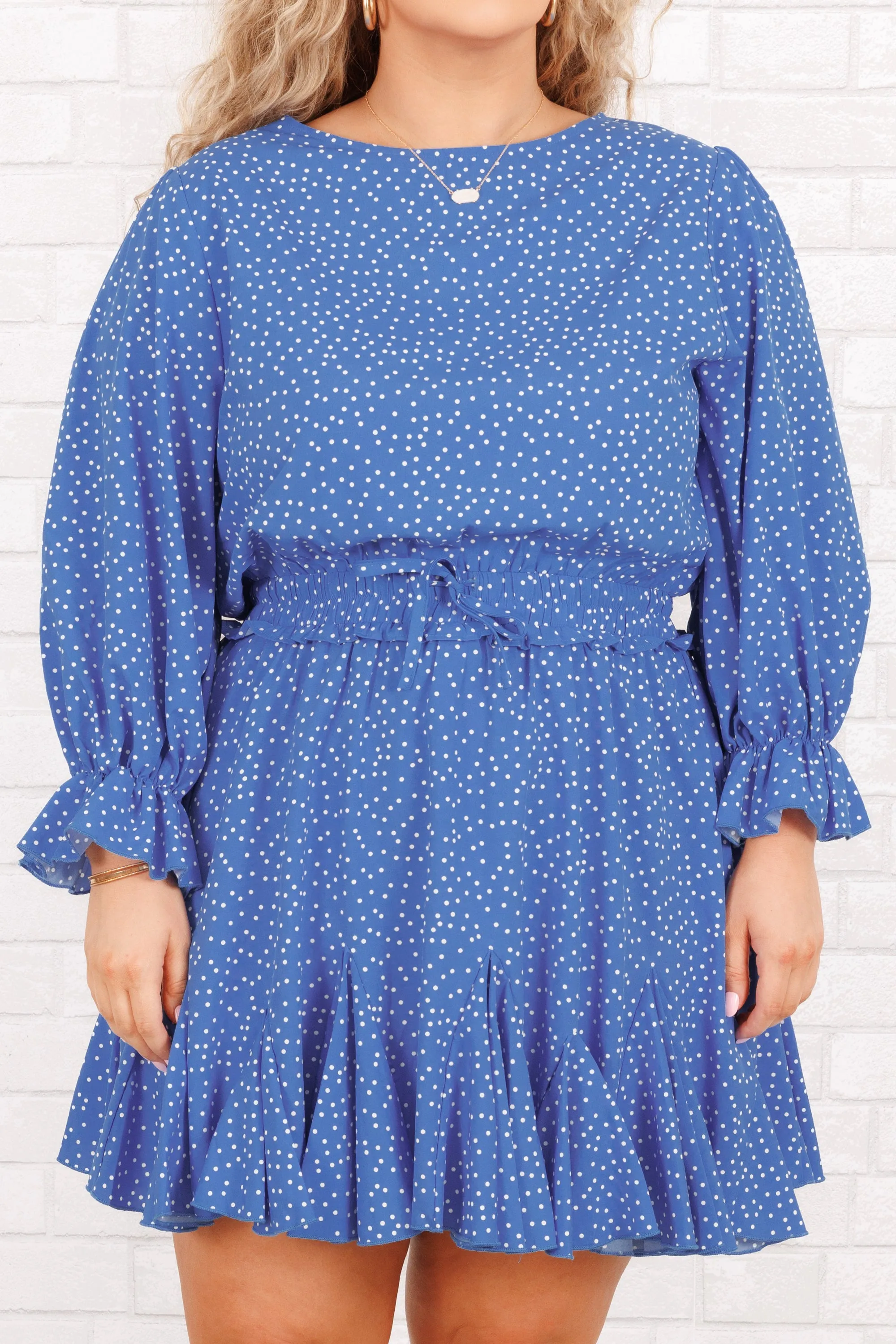 Who I Will Be Romper, Blue Polka