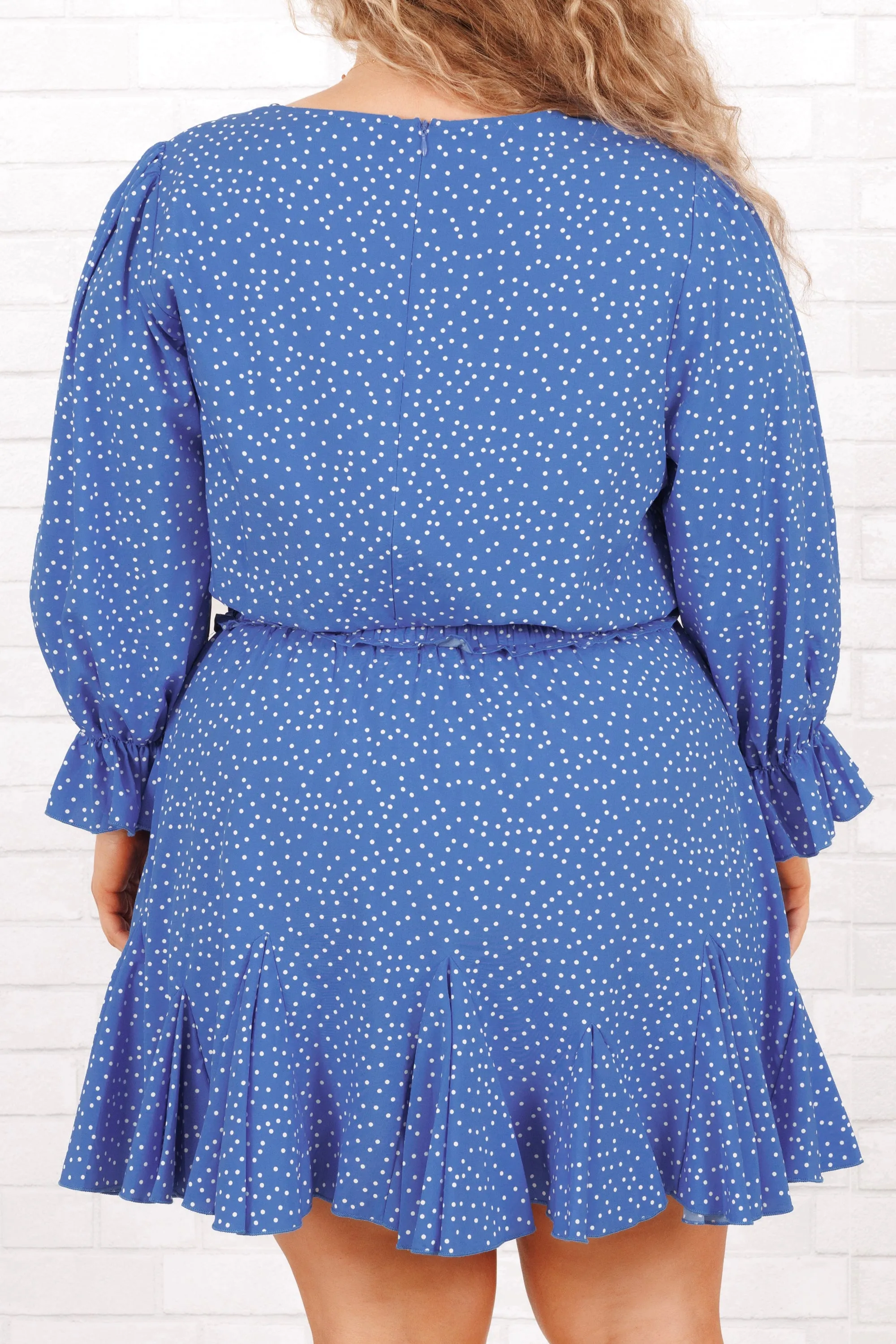 Who I Will Be Romper, Blue Polka