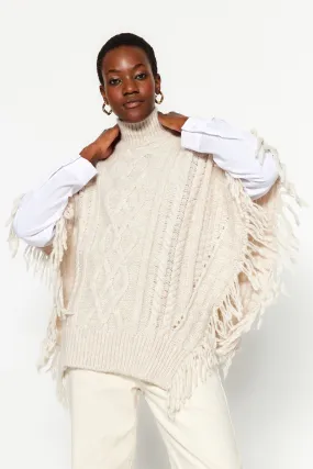 Wide Fit Knitwear Poncho