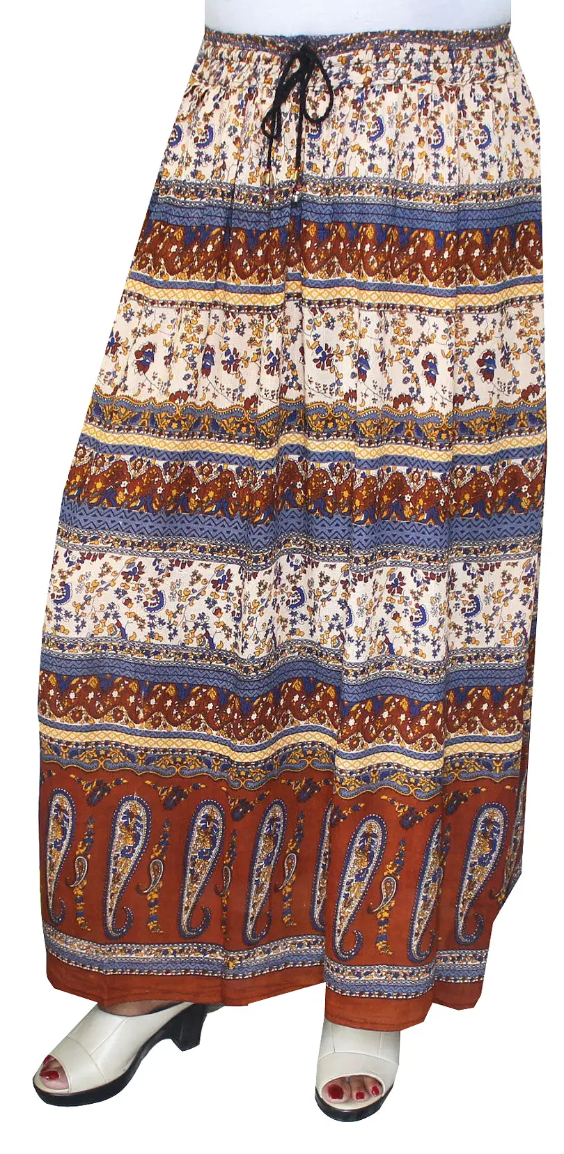 Womens Printed Indian Long Skirts Summer Ankle Length India Apparel