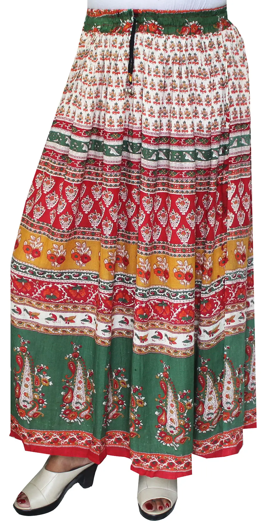 Womens Summer Printed Indian Long Skirts Ankle Length India Apparel